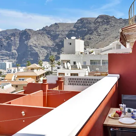 Atico Con Gran Terraza Y Bbq, A/c, Vistas Increibles En Canarias - Es-347-11 Puerto de Santiago (Tenerife)